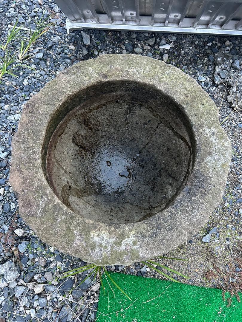 犬*様 石製 水鉢 園芸用　メダカ鉢　金魚鉢　直接渡し限定