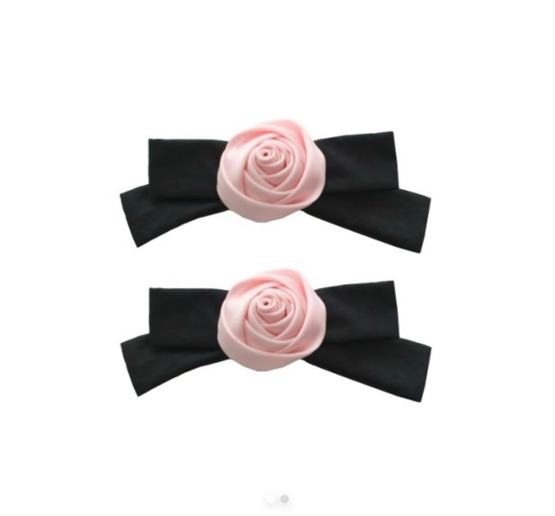ヘアアクセサリー theVirgins rose tiny hair barrette set