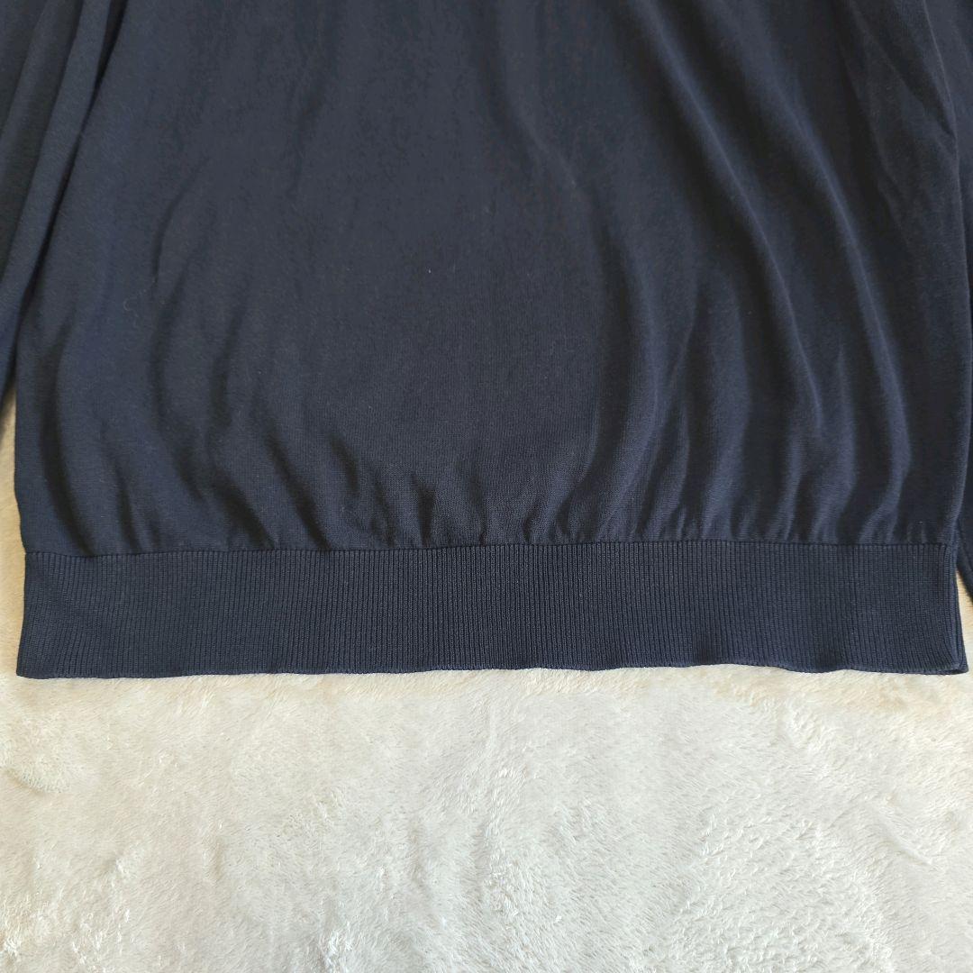 ラルディーニ コットンクレープ モックネックニット 25SS ネイビー