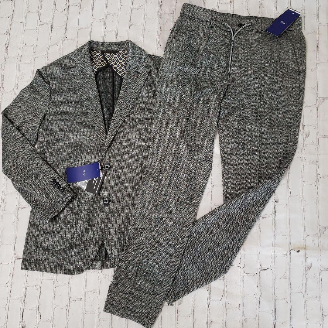 proudia G-STAGE ヘリンボーン ストレッチ スーツ 新品 L