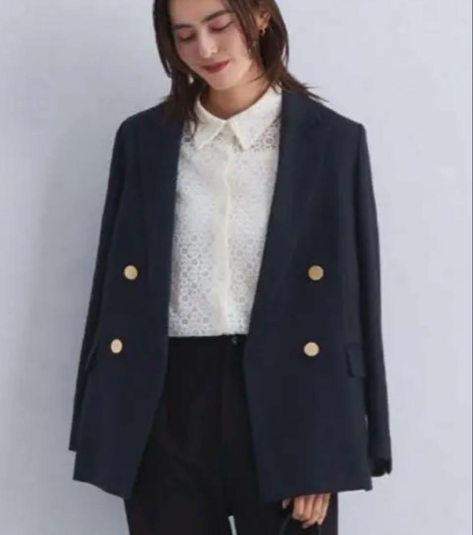 グリーンレーベルリラクシング メランジツイルダブルジャケット