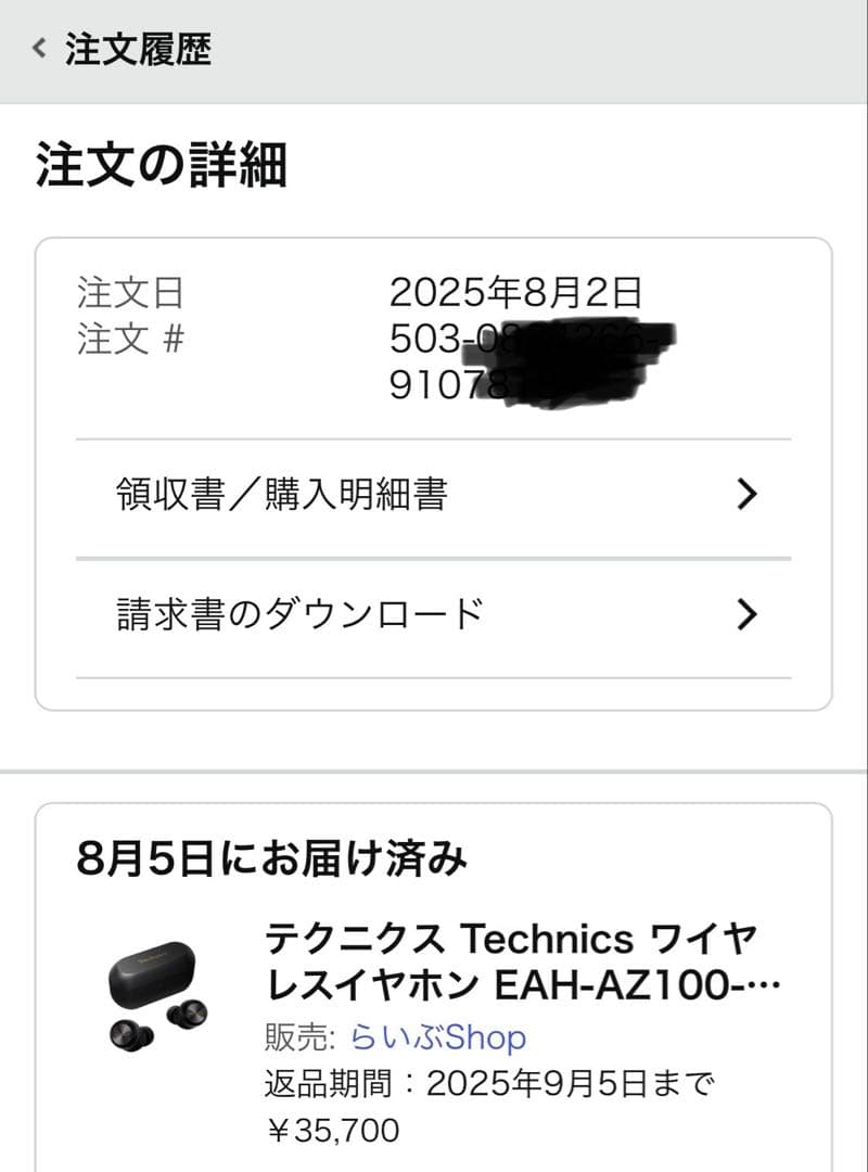 【短期掲載】Technics AZ100 ワイヤレスイヤホン ブラック