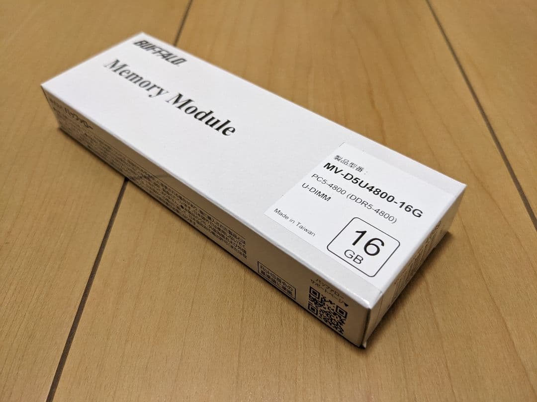 BUFFALO　増設メモリー　MV-D5U4800-16G　デスクトップ