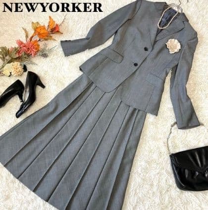 ✨極美品✨ ニューヨーカー セットアップ ロング丈 モヘヤ混 卒業入学式 9号