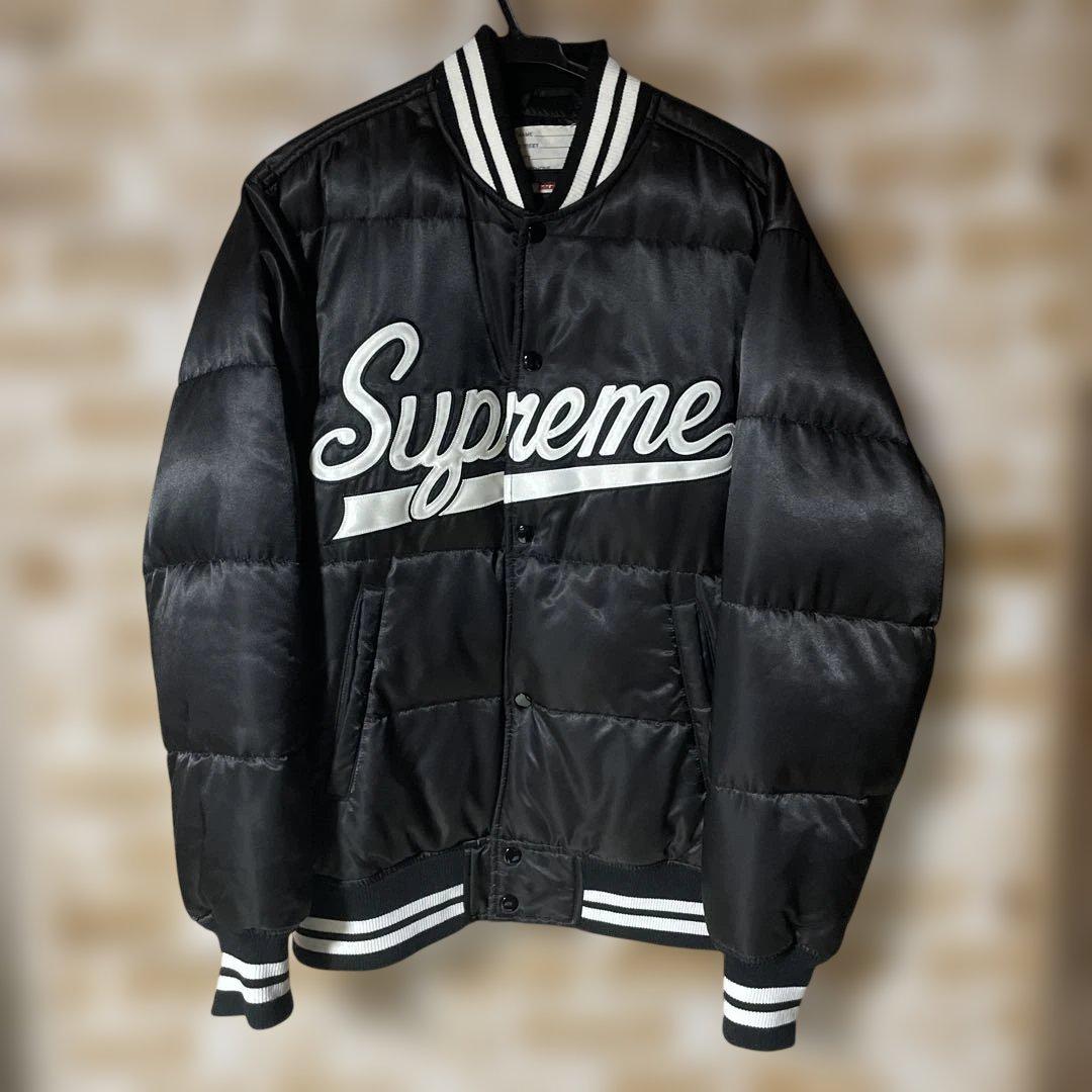 ジャケット・アウター SUPREME 16AW SCRIPT VARSITY PUFFY JACKET