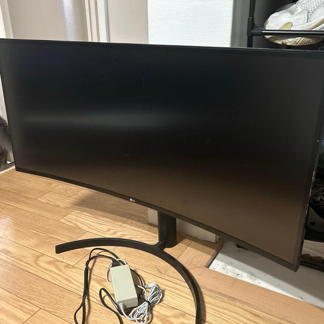 ジャンク LG 34WL75C-B 34インチ 曲面モニター 液晶破損 通電OK