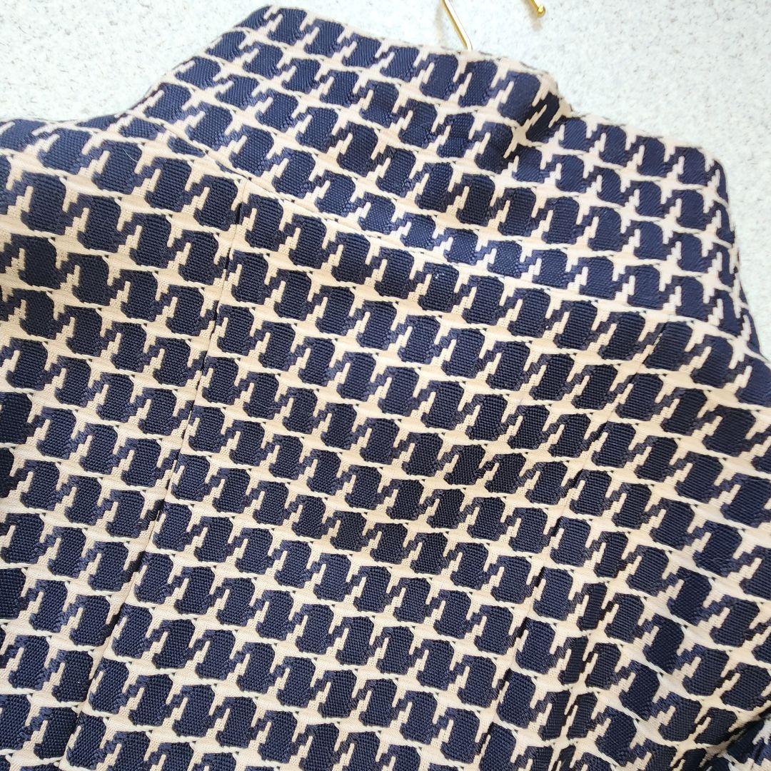 CHANEL ✨01P ツイード ジップアップ ジャケット レザー切替 38