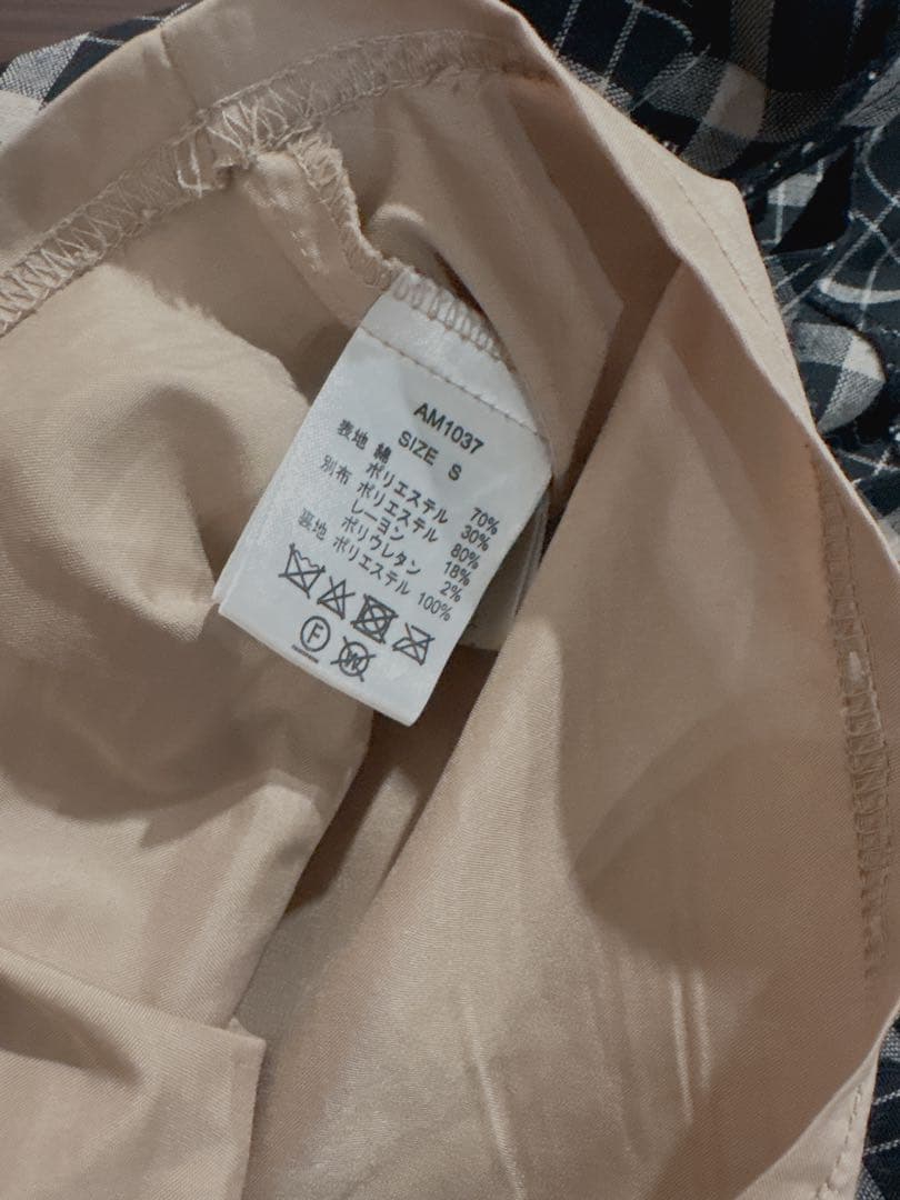 スカート andmary coco check pleats skirt BLACK S