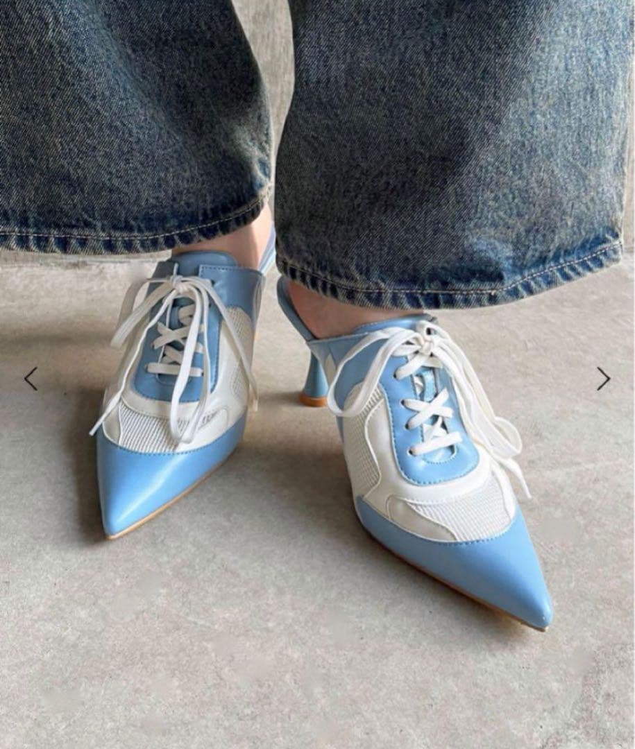 《新品》SPIRAL GIRL ポインテッドトゥスニーカーミュール バレーコア