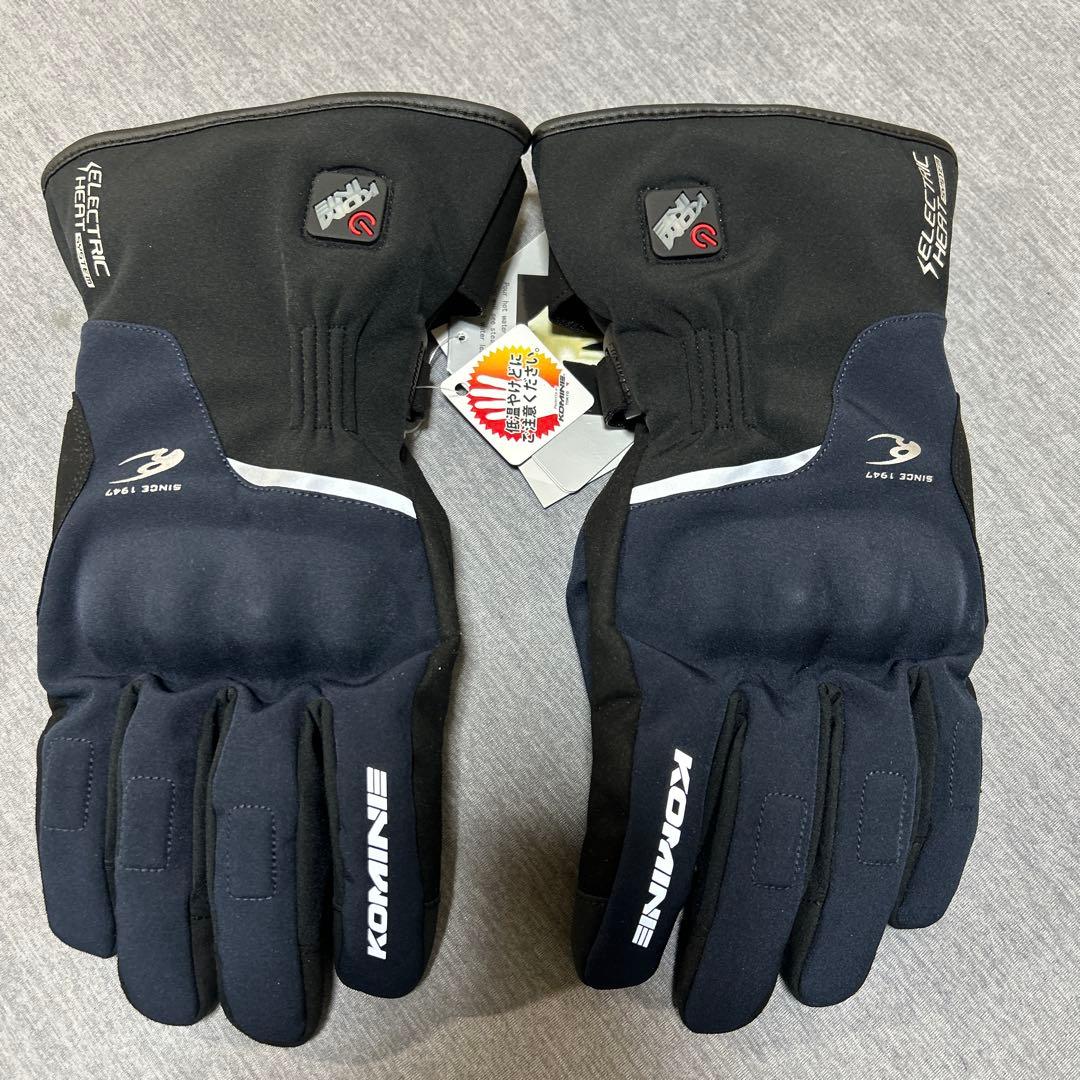 【ほぼ新品】【おまけ付き】コミネ 電熱グローブ、バッテリーセット