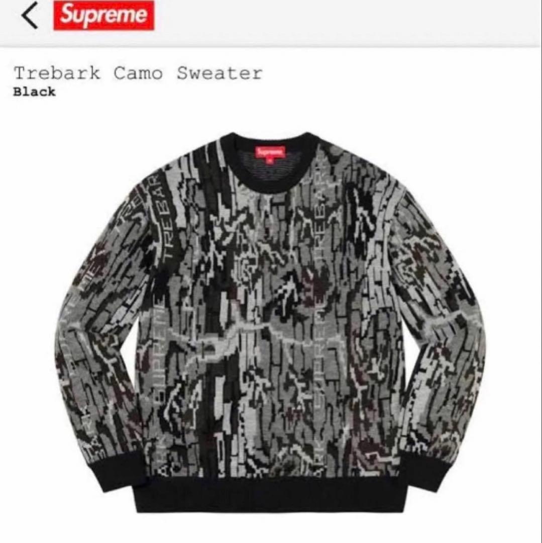 テ*ポ様 Supreme Trebark Camo Sweater M ブラック