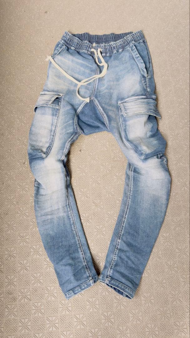 AF ライトブルー サルエルパンツ　a.f artefact メンズ