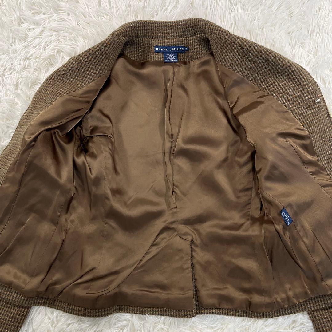 イタリア製✨カシミヤ混✨ラルフローレン　レディースジャケット　ツイード　L相当