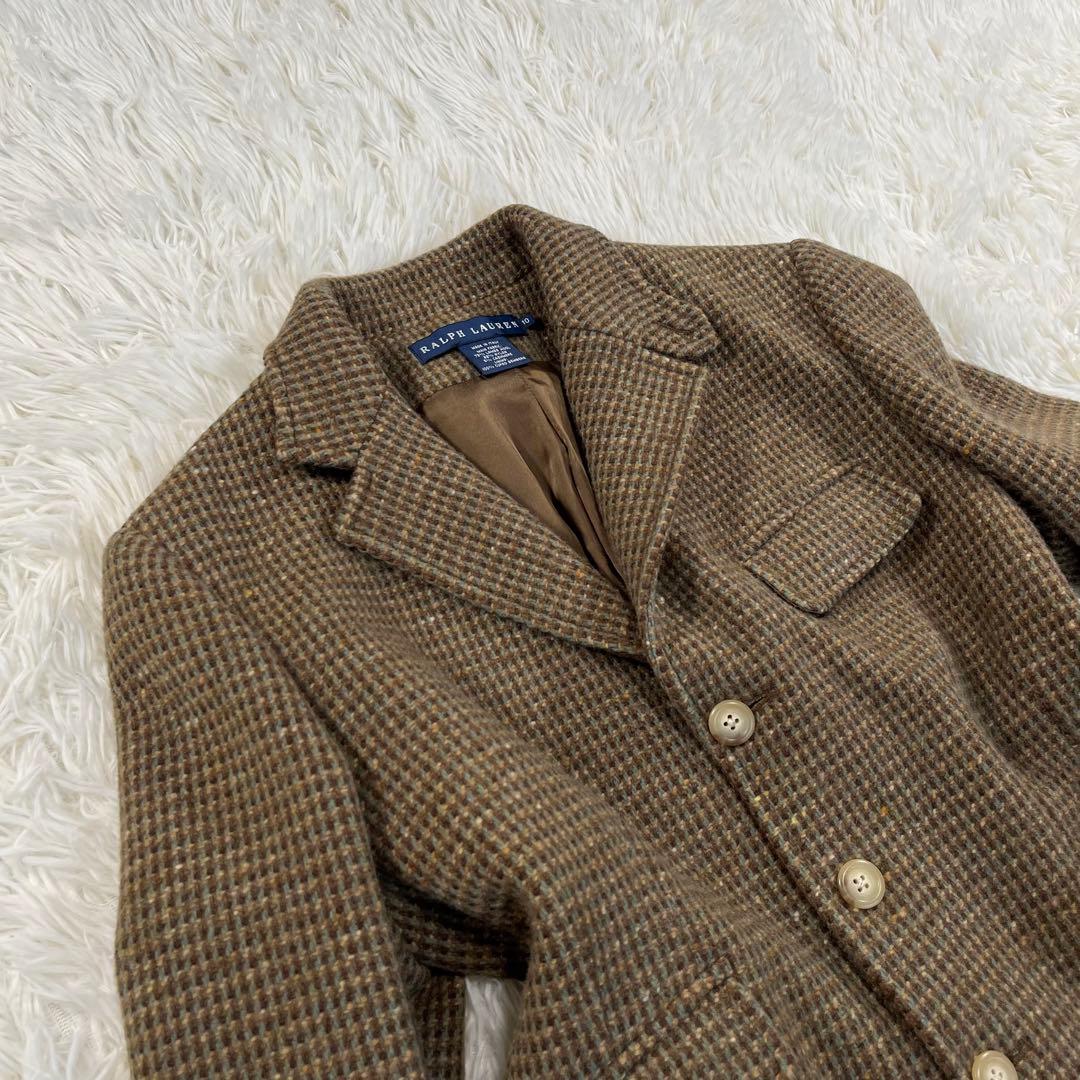 イタリア製✨カシミヤ混✨ラルフローレン　レディースジャケット　ツイード　L相当