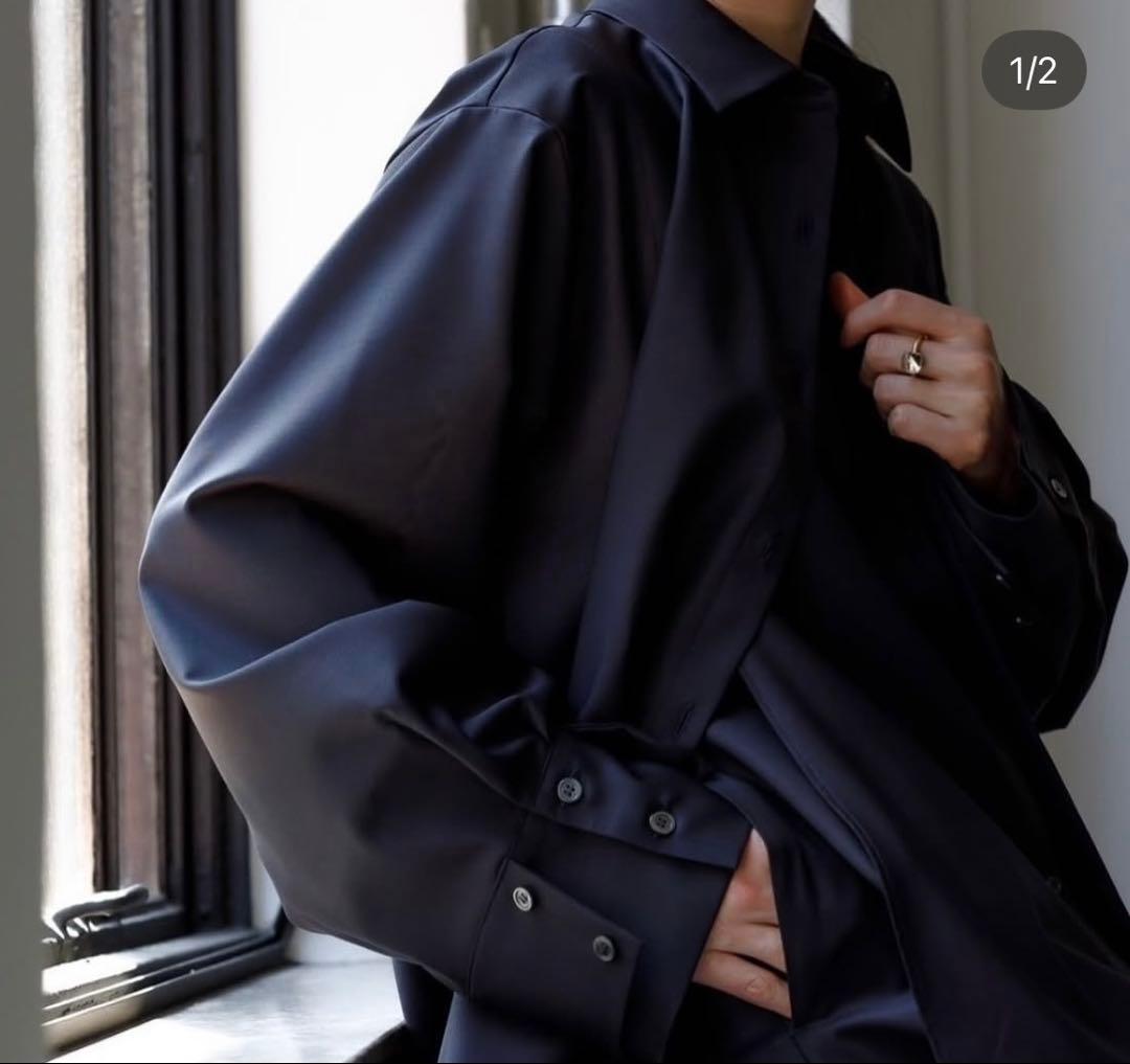 トップス deres double layered shirt jacket 12th