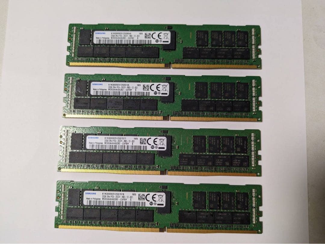 サーバ用メモリ DDR4 128GB(32GB×4) ECC Registerd