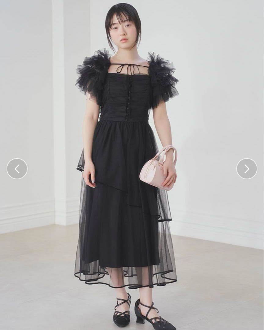 FURFUR チュールボレロセットキャミドレス ファーファー BLK ブラック