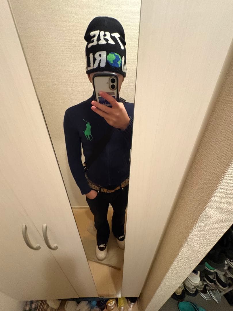 Ralph Lauren ニットジップ flexwitme y2k ビックポニー