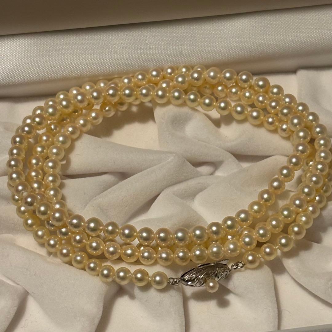 ベビーパールネックレス　アコヤ真珠　silver刻印