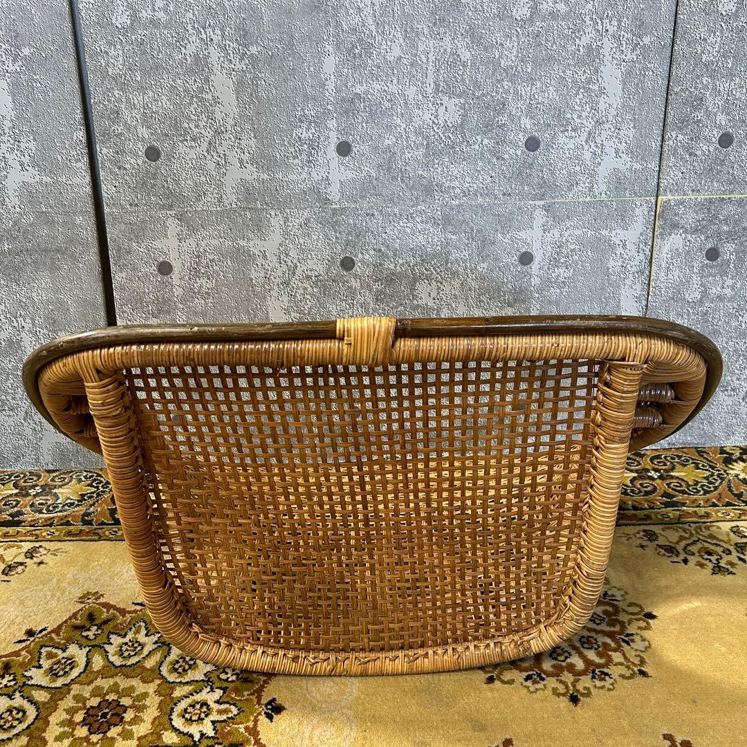 ꧁今枝ラタン꧂座椅子3脚 籐家具 いす イス チェア 昭和レトロ モダン