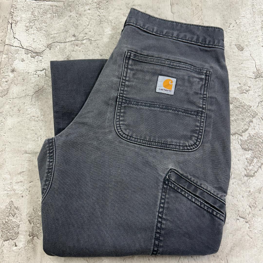 み*ん様 カーハート　ダブルニー　雰囲気抜群　ボトムス　ワークパンツ　古着　グレ