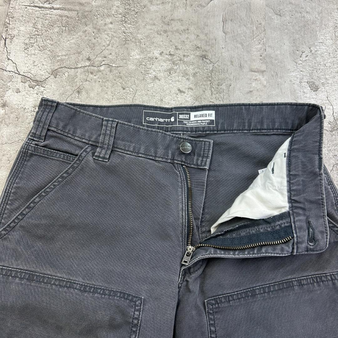 み*ん様 カーハート　ダブルニー　雰囲気抜群　ボトムス　ワークパンツ　古着　グレ