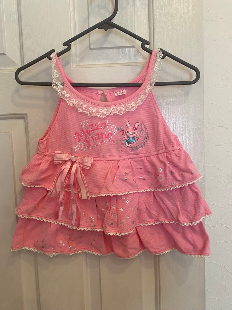 ピンク フリル タンクトップ 135cm