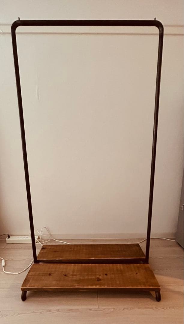 W standard アイアンハンガーラック 幅80センチ