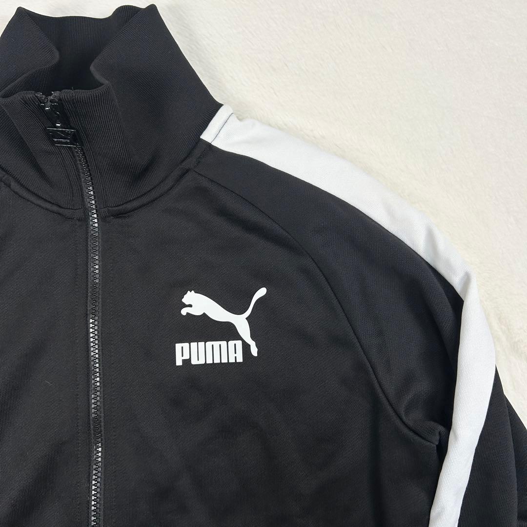 b1584✨美品✨【PUMA】トラックジャケット　T7　ブラック　ジャージ　S