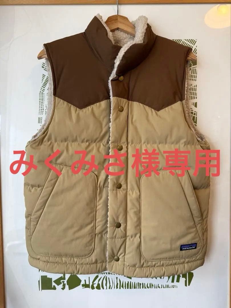 【みくみさ】パタゴニア リバーシブル ビビーダウンベスト