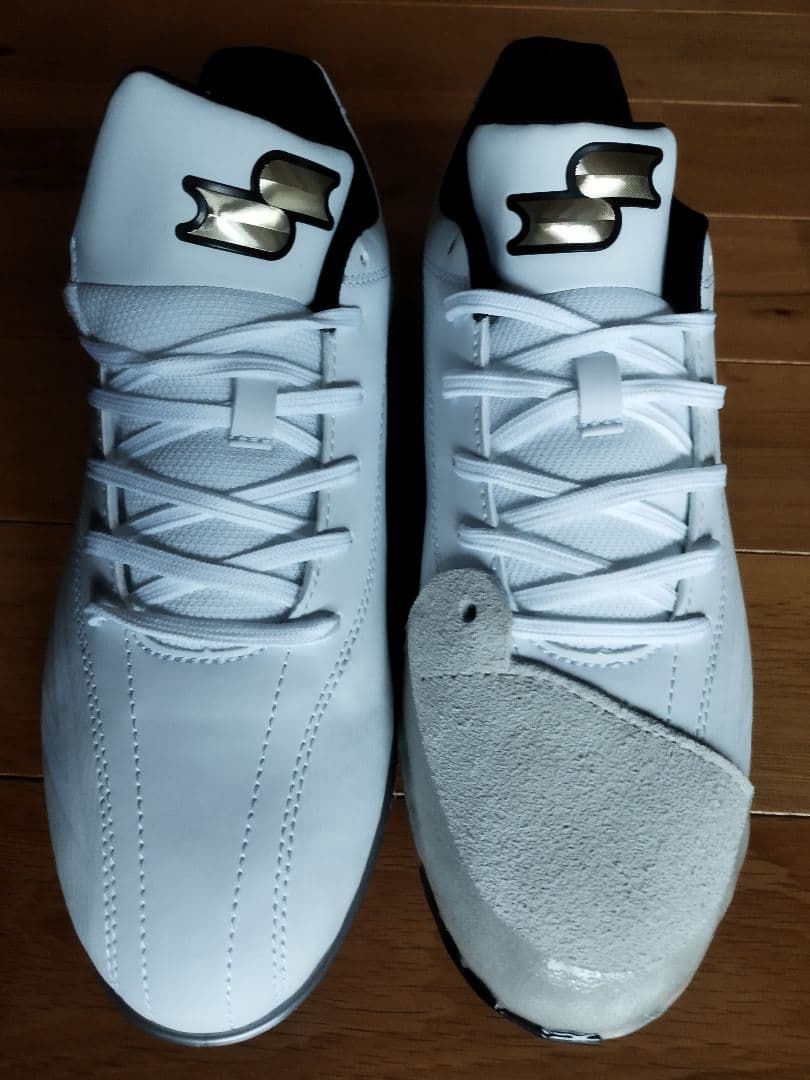 SSK エスエスケイ 金属スパイク White 27cm 縫いP加工 左投げ用