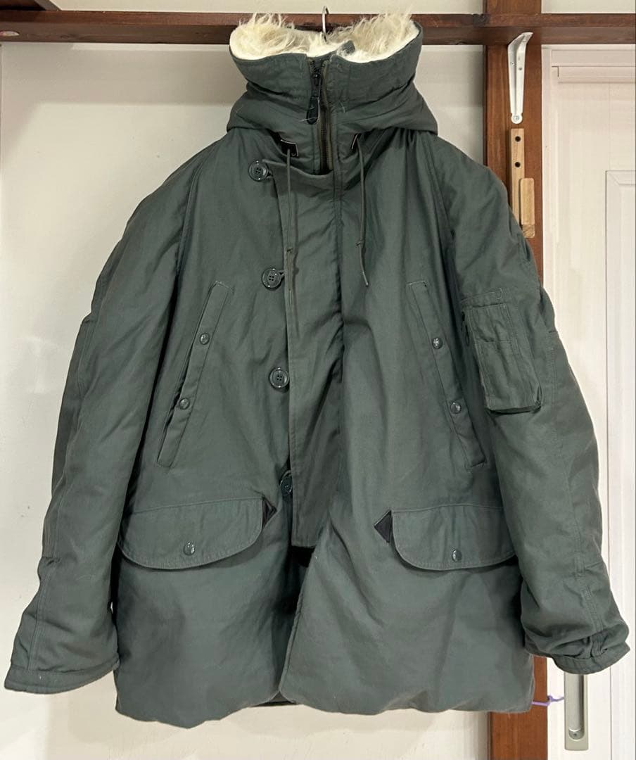 良品　米軍実物 N-3B フライトパーカー L GREENBRIER製　n3b