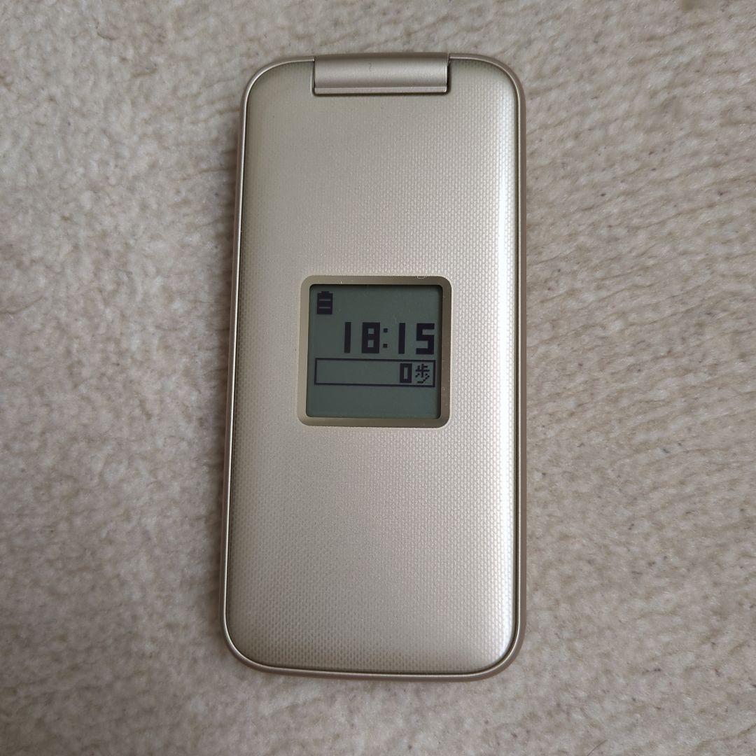 docomo らくらくホンF-02J 折りたたみ式携帯電話 ゴールド