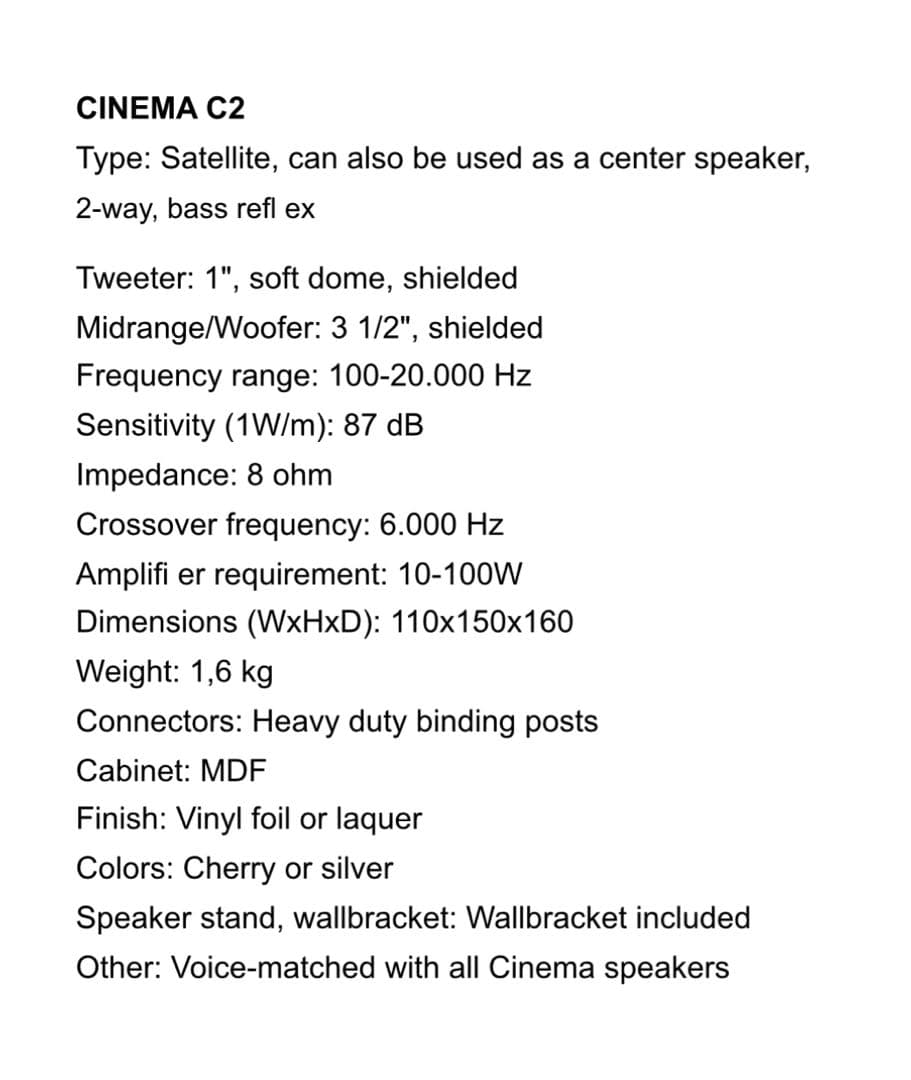 audiopro cinema c2（オーディオプロ）　2本セット