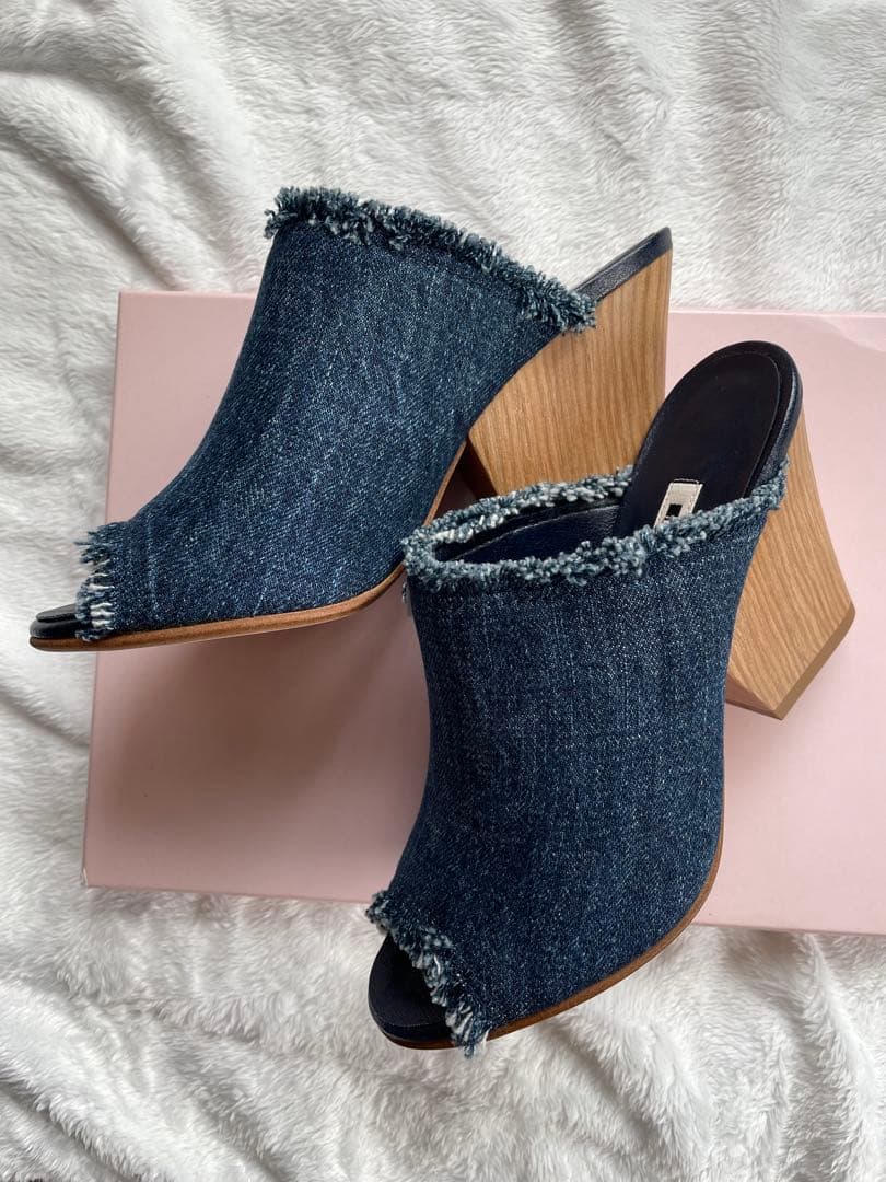 【新品】DIANAデニムウェッジミュール