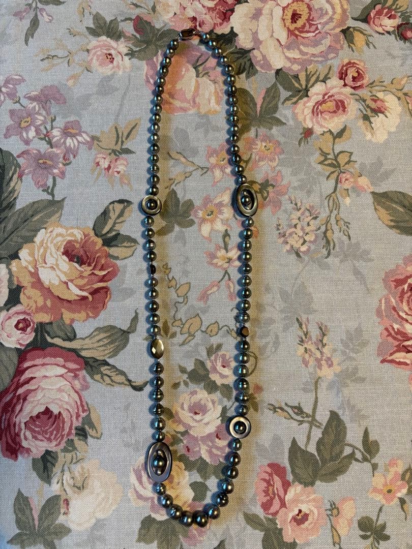 黒蝶ロングネックレス　約90cm