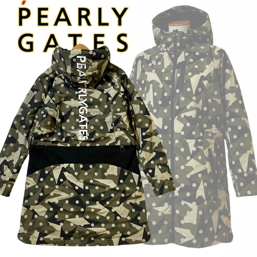 0 パーリーゲイツ 定価5.9万 ビッグロゴ ロングジャケット カモドット