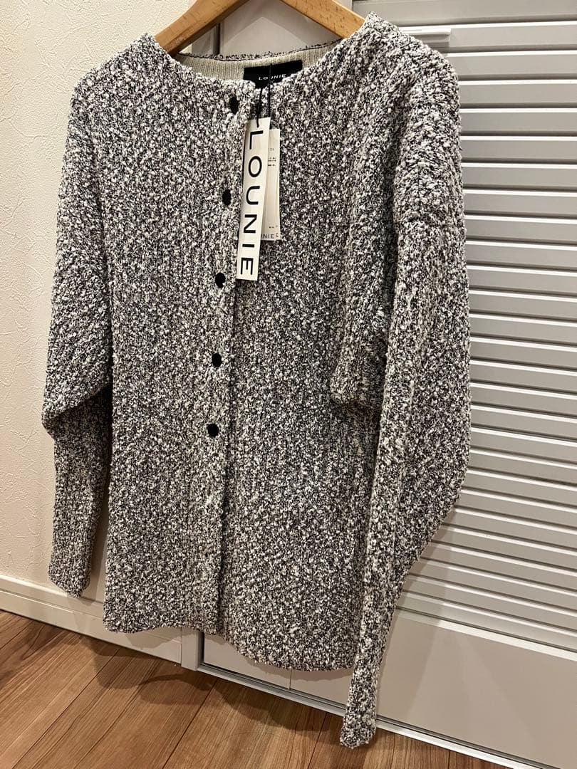 【新品未使用】ルーニィlounie ブークレミドルカーディガン