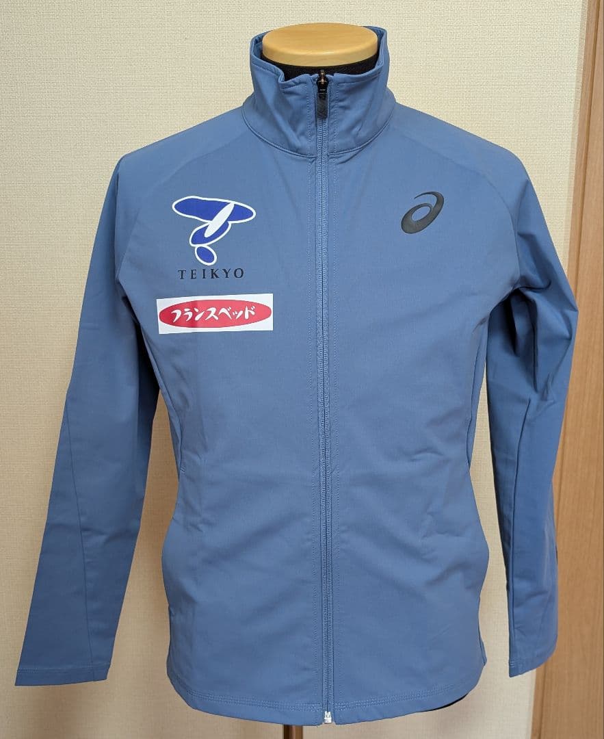 r*e様 ASICS TEIKYO 帝京大学 ジャージー 上 ブラック/ 企業ロ