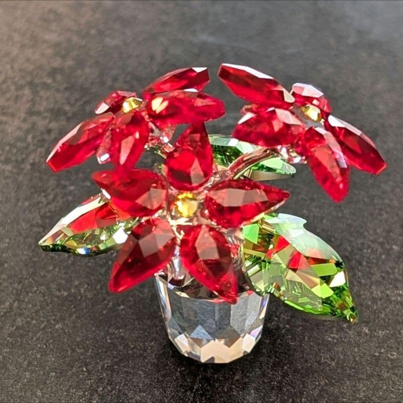 【レッド】SWAROVSKI スワロフスキー ポインセチア　箱付