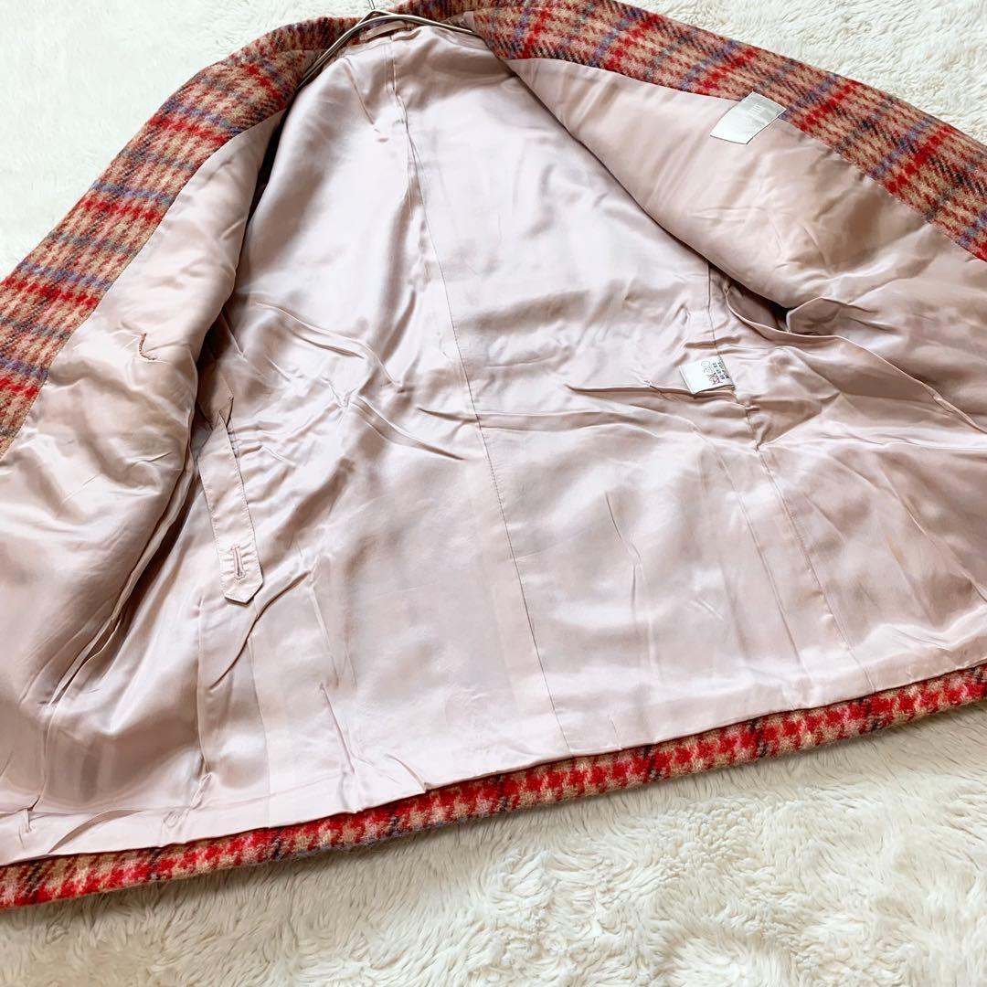 美品＊ピンクハウス　秋冬　チェック　テーラード　ジャケット　L相当
