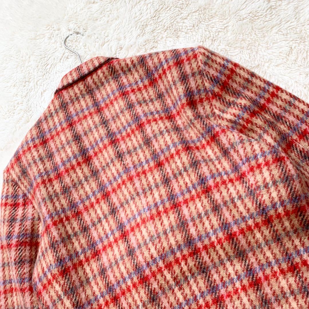 美品＊ピンクハウス　秋冬　チェック　テーラード　ジャケット　L相当