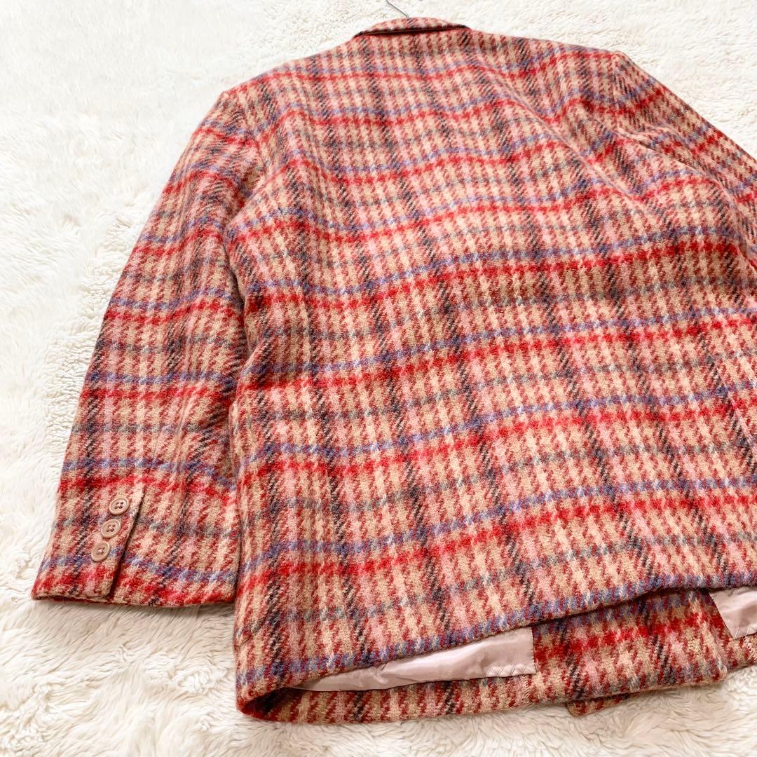 美品＊ピンクハウス　秋冬　チェック　テーラード　ジャケット　L相当