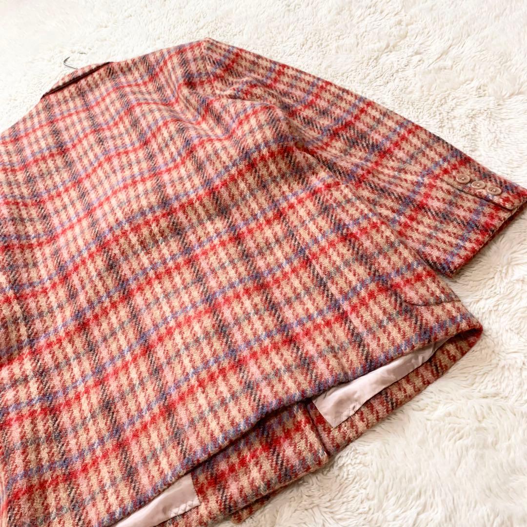 美品＊ピンクハウス　秋冬　チェック　テーラード　ジャケット　L相当