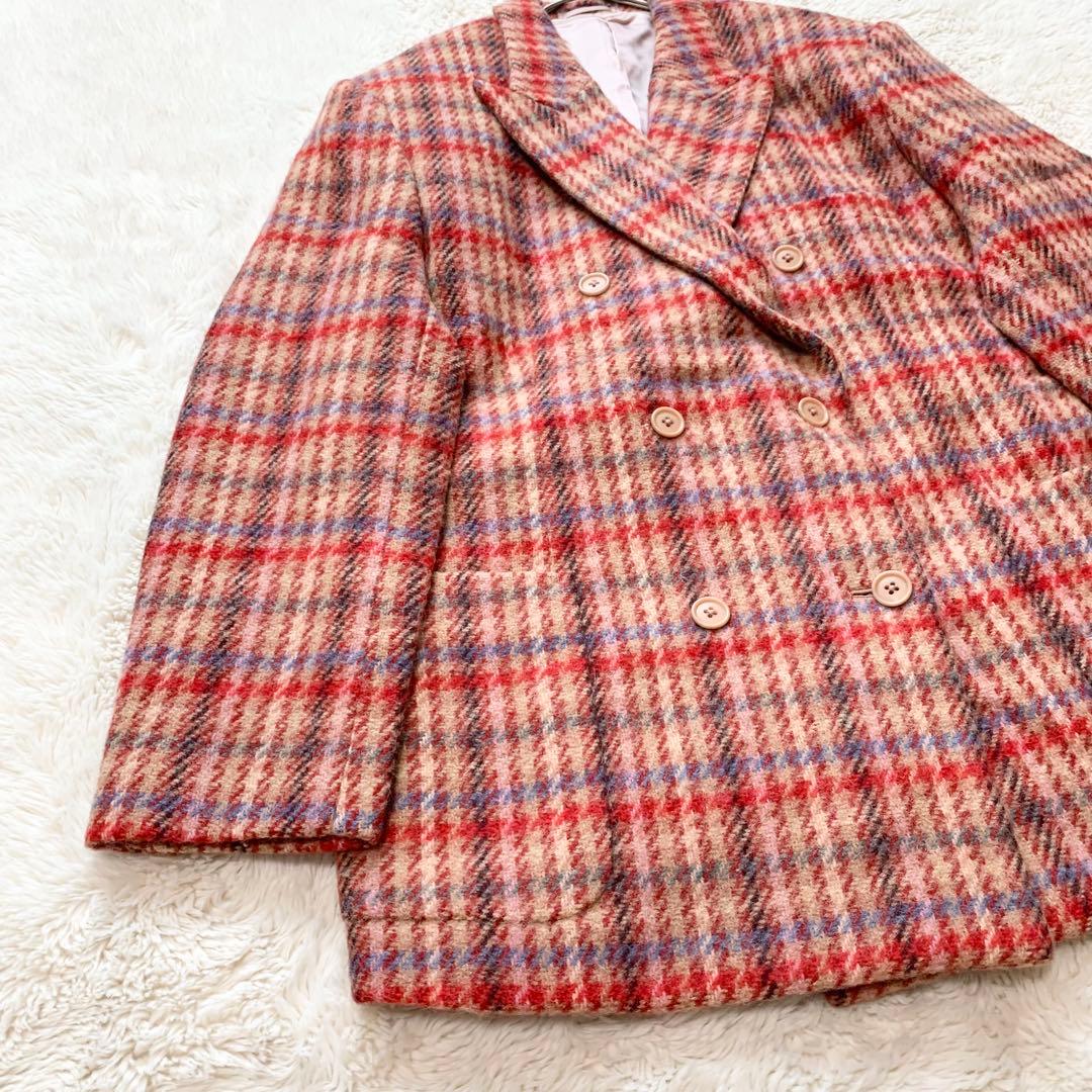 美品＊ピンクハウス　秋冬　チェック　テーラード　ジャケット　L相当