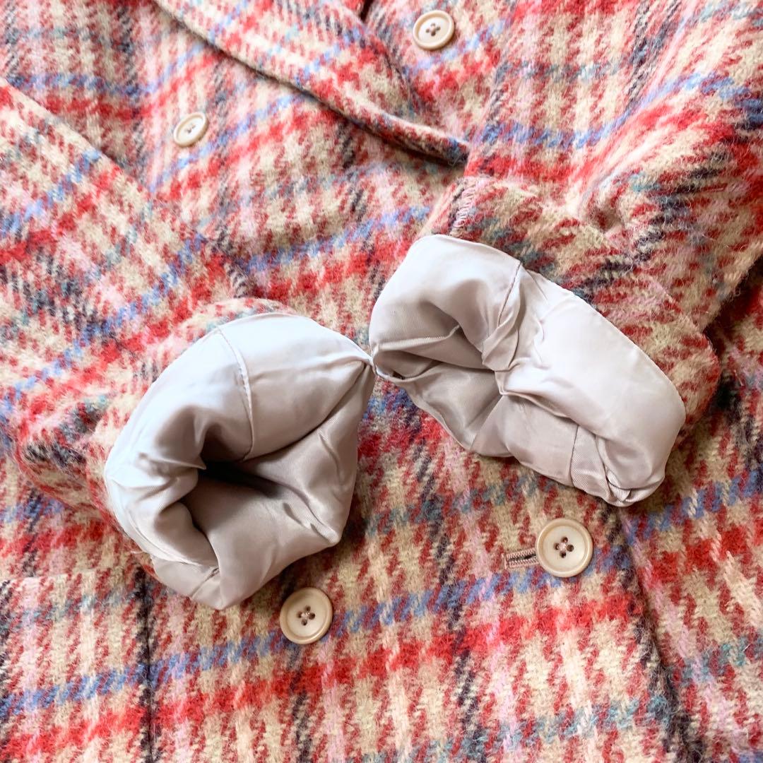 美品＊ピンクハウス　秋冬　チェック　テーラード　ジャケット　L相当