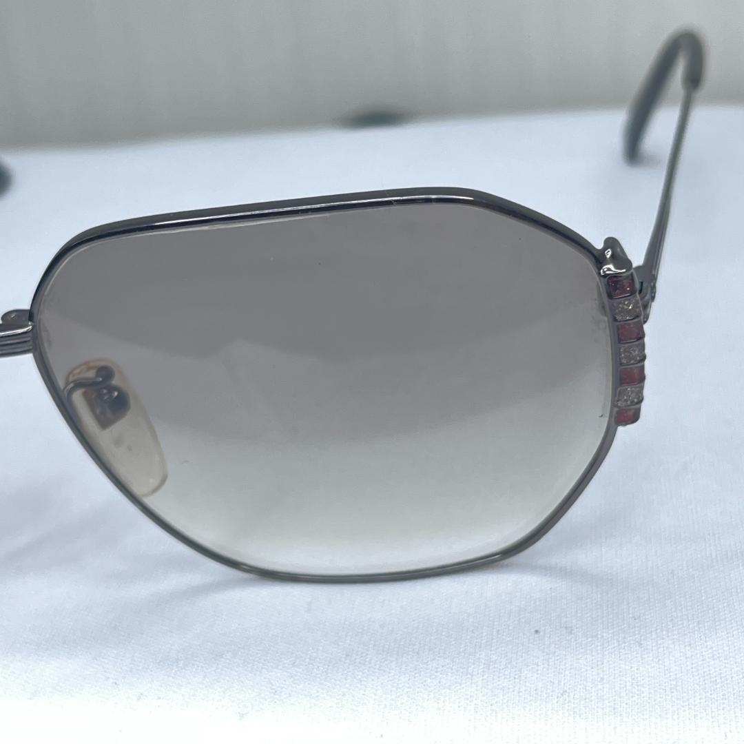 バレンシアガ　オクタゴン型金属フレームサングラス　メンズ　メタルフレーム