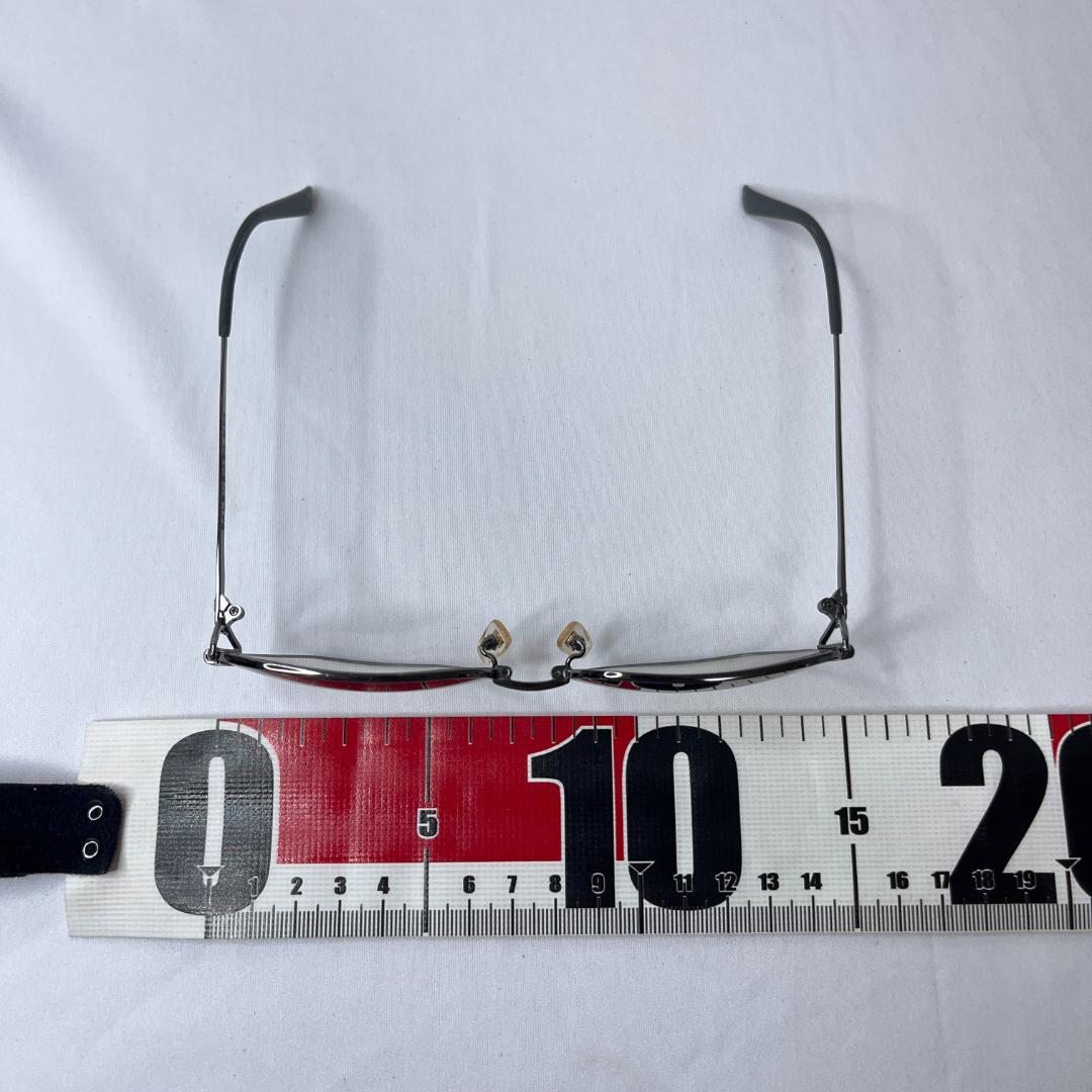 バレンシアガ　オクタゴン型金属フレームサングラス　メンズ　メタルフレーム