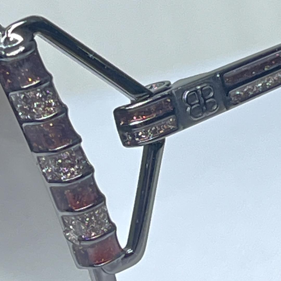 バレンシアガ　オクタゴン型金属フレームサングラス　メンズ　メタルフレーム