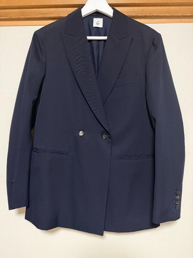 ６ROKUネイビー ダブルブレスト テーラードジャケット